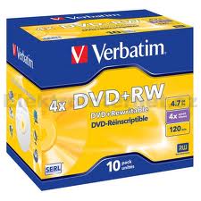 DVD + RW 4,7GB VERBATIM