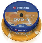 TARRINA 25 DVD - R 4,7GB VERBATIM