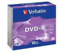 VERBATIM DVD + R 16X PACK 10