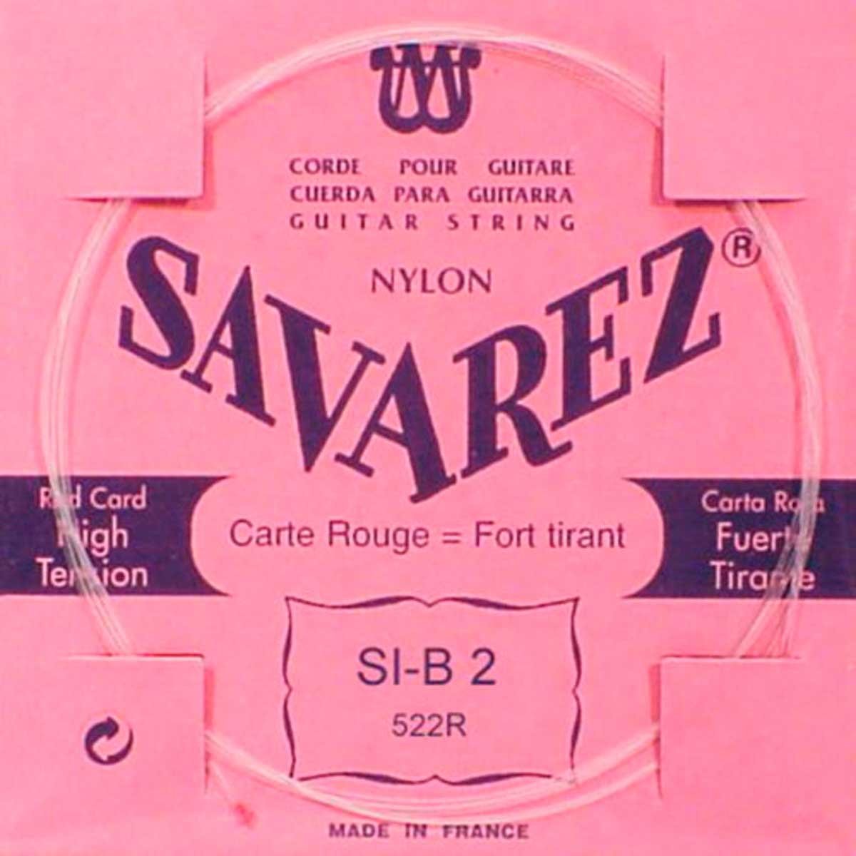 CUERDA GUITARRA SAVAREZ 2a Carta Roja 522-R