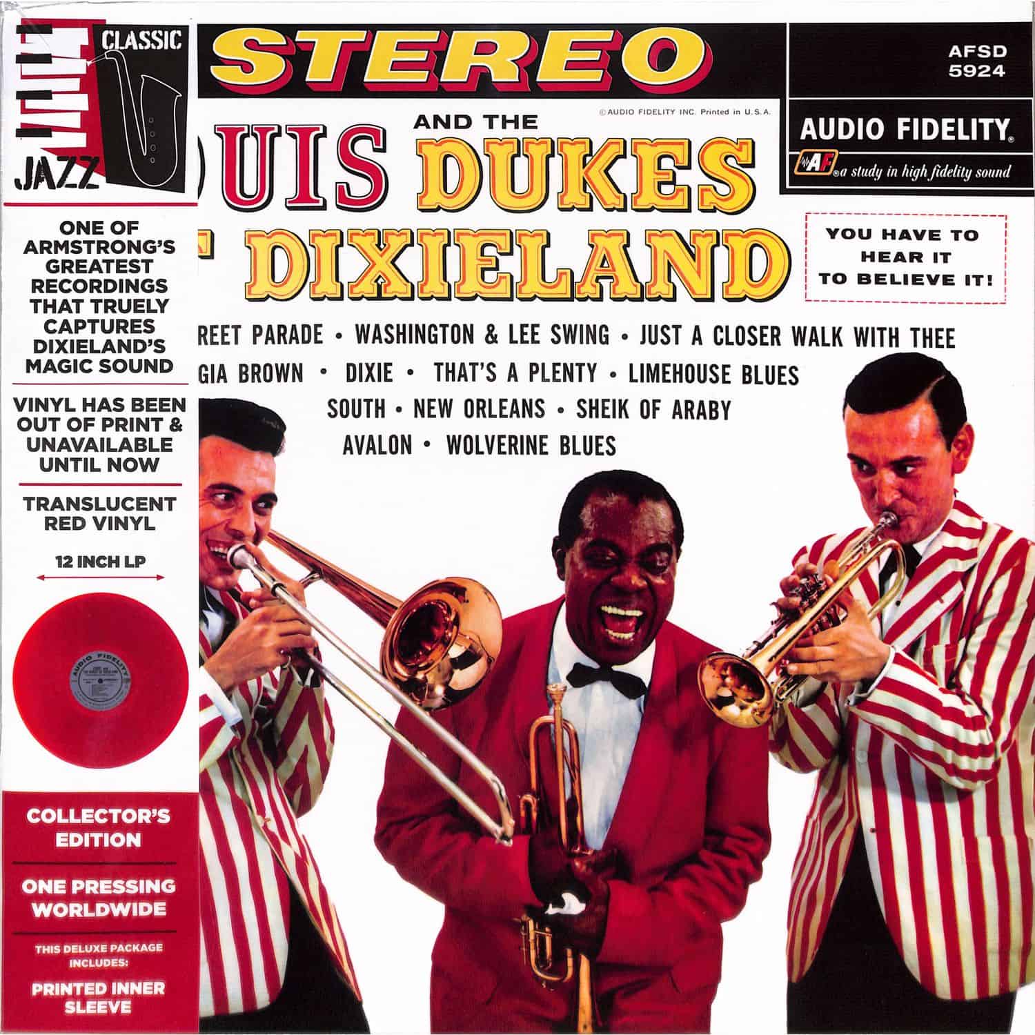LOUIS AND THE DUKES OF DIXIELAND (AUDIO FIDELITY COLOR ROJO) -LP