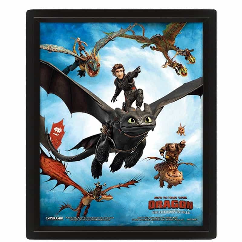 CUADRO 3D HOW TO TRAIN YOUR DRAGON