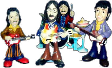 GRUPO FIGURAS THE BEATLES RESINA