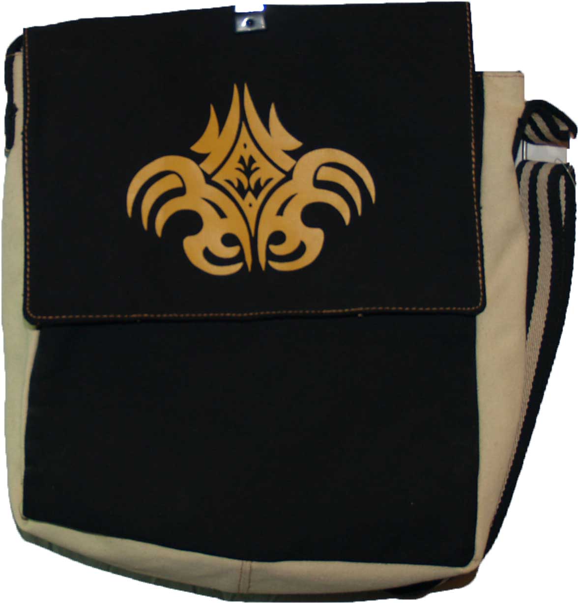 BOLSO TRIBAL NEGRO Y BEIGE