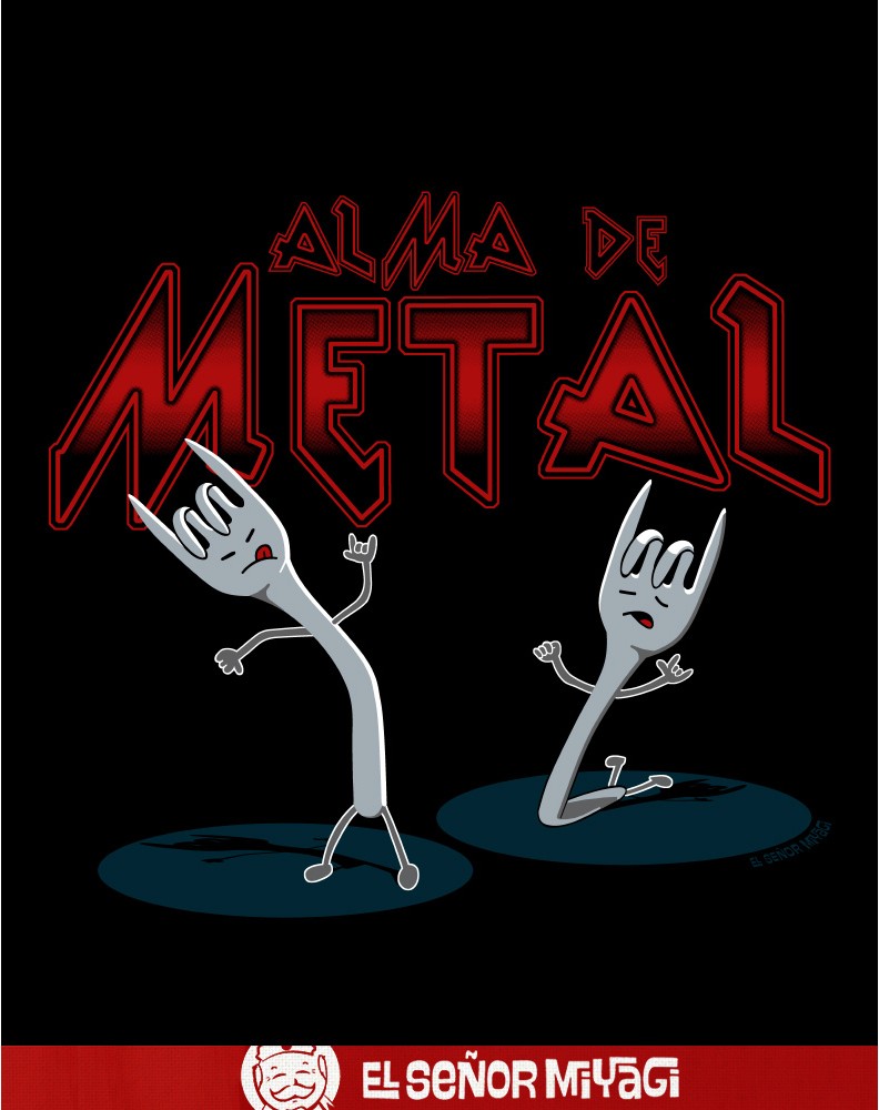 CAMISETA ALMA DE METAL -TALLA L-