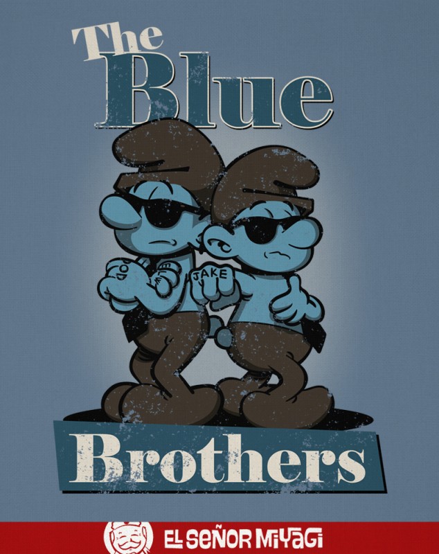 CAMISETA BLUE BROTHER -TALLA XL-