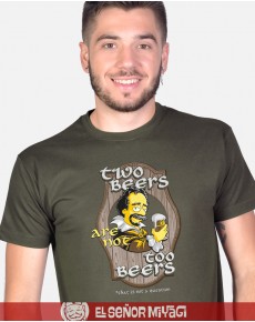 CAMISETA TWO BEERS ARE NOT ARMY -TALLA M-