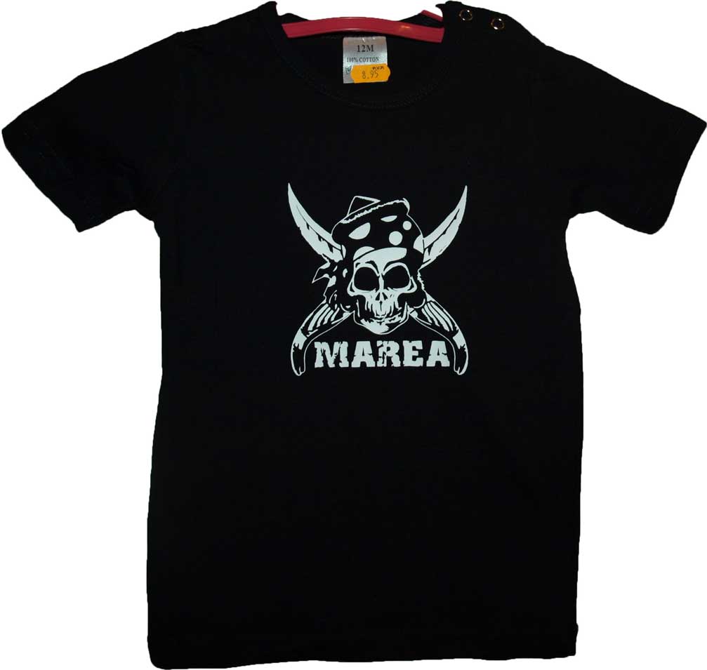 CAMISETA BEBE MAREA CALAVERA -TALLA 12M-