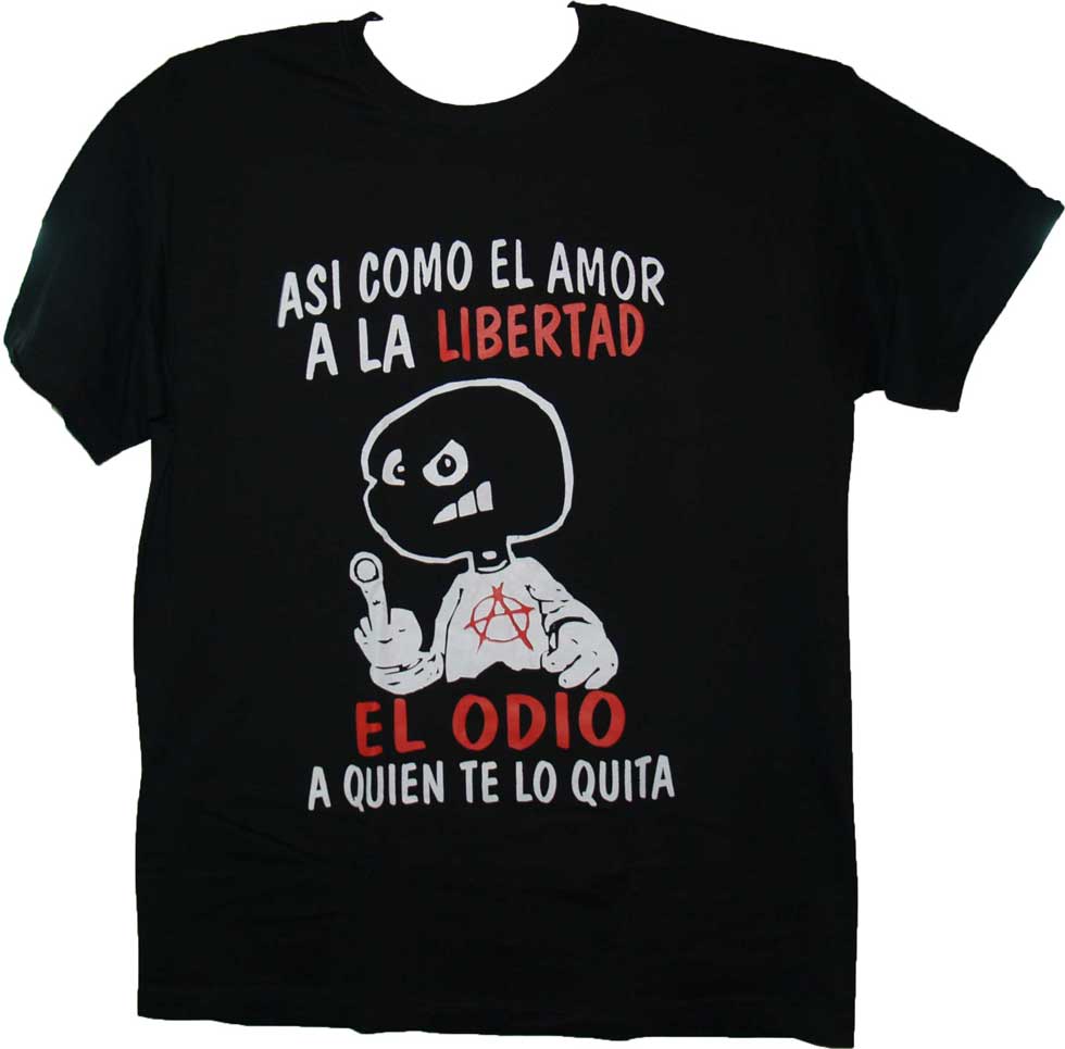 CAMISETA ASI COMO EL AMOR A LA LIBERTAD -TALLA L-