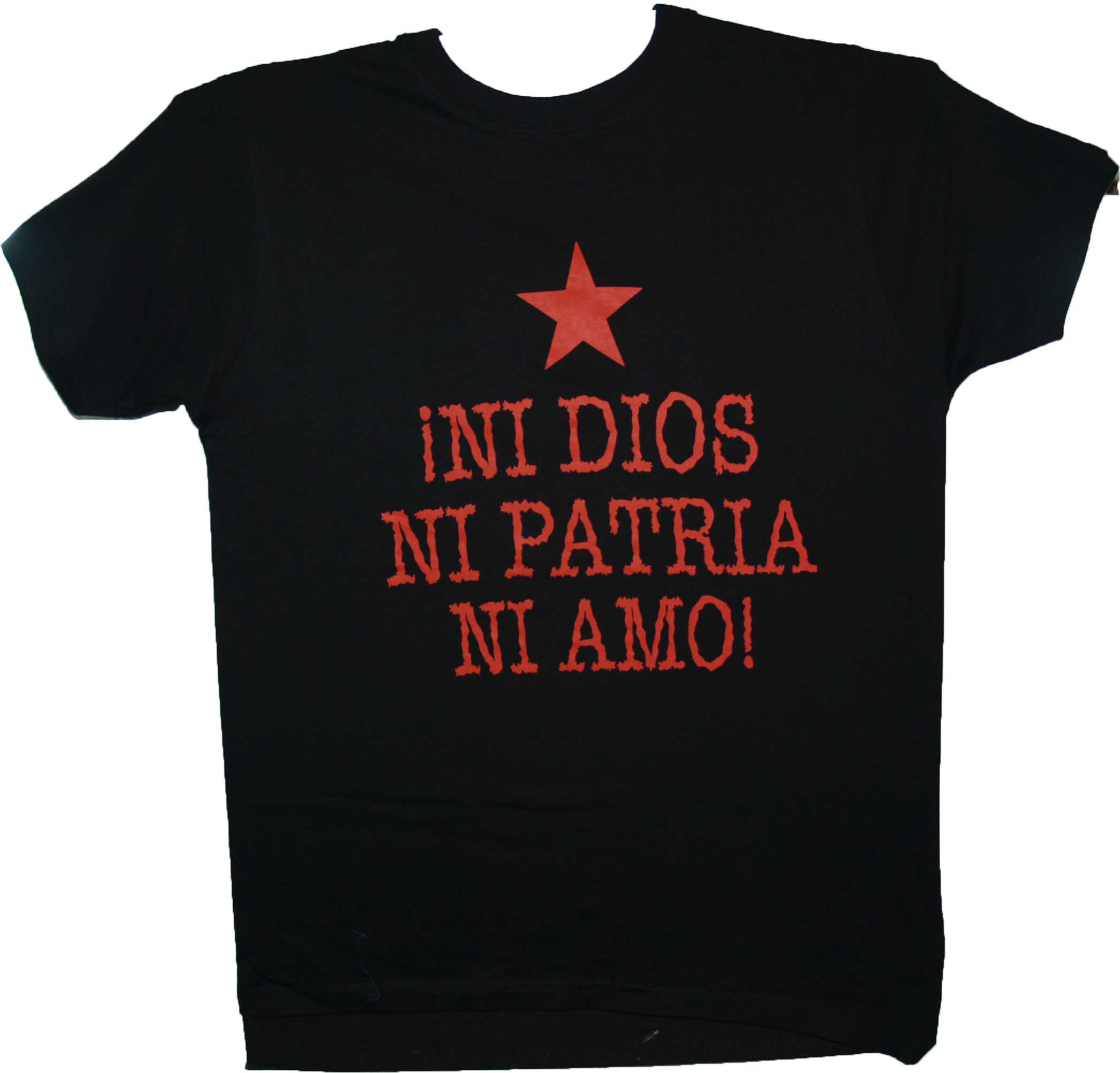 CAMISETA NI DIOS NI PATRIA NI AMO -TALLA S-