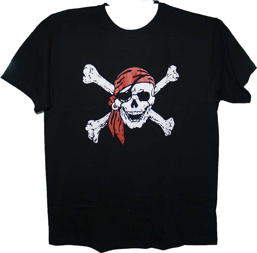 CAMISETA CALAVERA PIRATA -TALLA M-