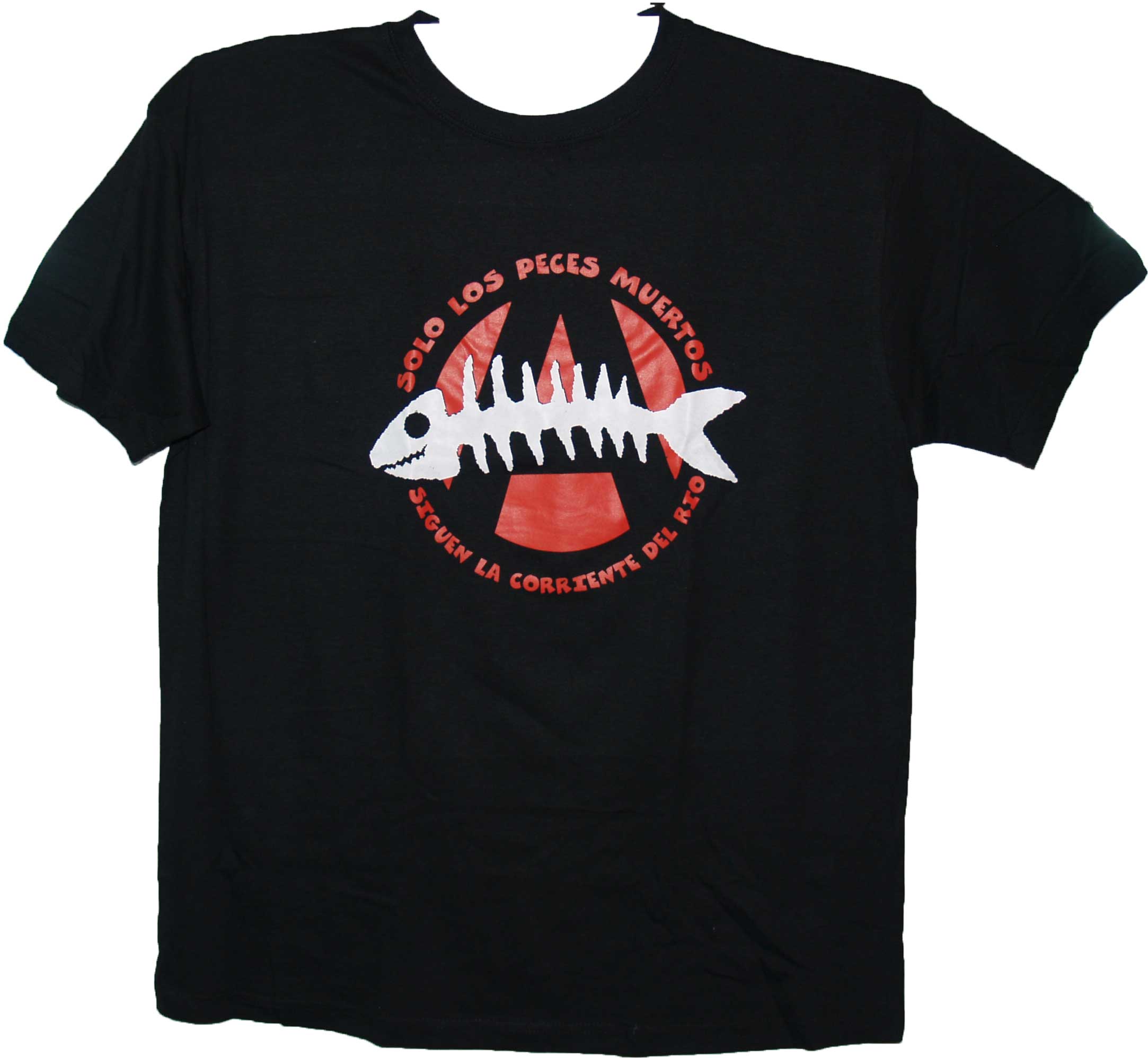 CAMISETA SOLO LOS PECES MUERTOS -TALLA L-