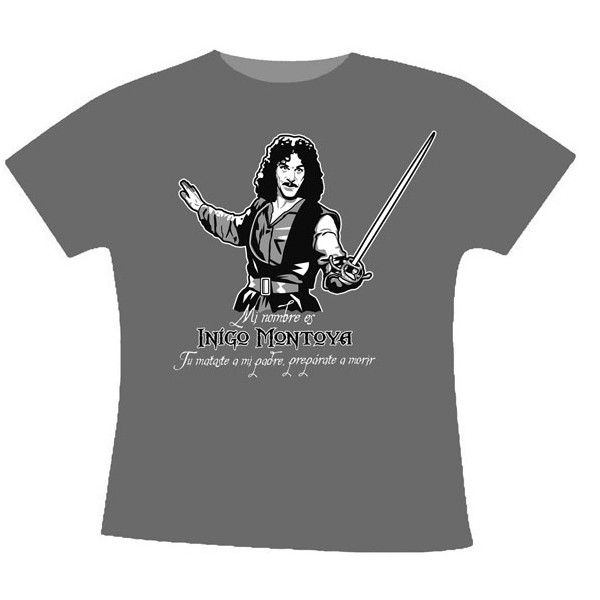 MI NOMBRE ES IÑIGO MONTOYA -GRIS TALLA L-