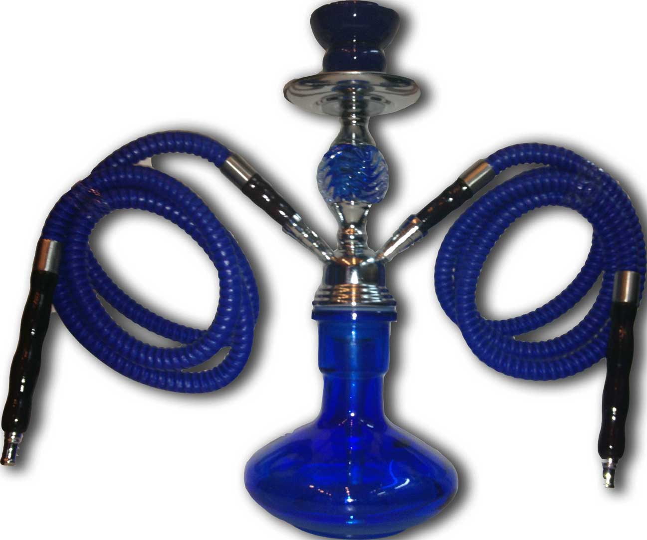 SHISHA NARGUILA AZUL 22-25cm 2 MANGUERAS
