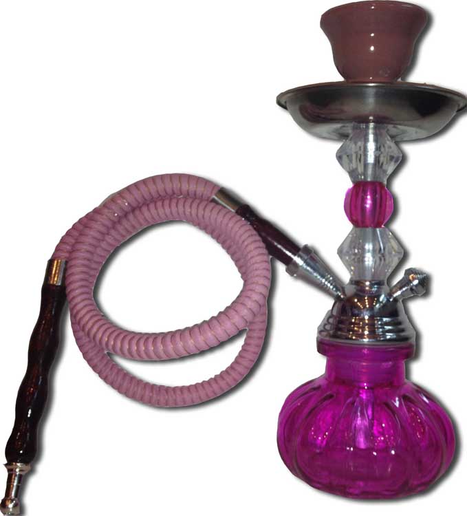 SHISHA NARGUILA FUCSIA  22-25cm 1 MANGUERA