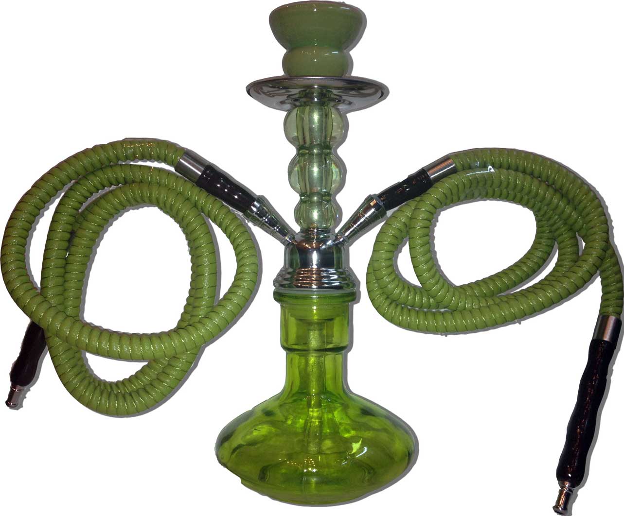 SHISHA NARGUILA VERDE 22-25cm 2 MANGUERAS